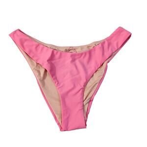 J. Crew Pink Curved Waist Cheeky Bikini Bottom NWT Swimwear Womens Size M